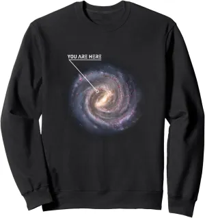 "You Are Here" Galaxy Astronomy Milky Way Space Sci-Fi Sweatshirt