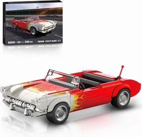 Race Car Building Blocks Set for Adults, Classic Vintage Sports Car Decor Model Kits, MOC Collectible Supercar Cool Vehicles Toys Cars Gifts for Boys 8-12 (249 Pieces)