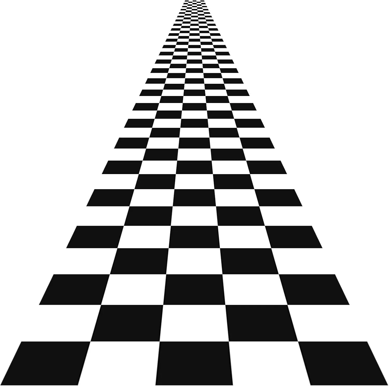 Racetrack Floor Running Black Racer Party Decoration Mat Road Table Runner Long Racetrack Tablecloth Drag for Party (32.8 ft x 6.6 ft)