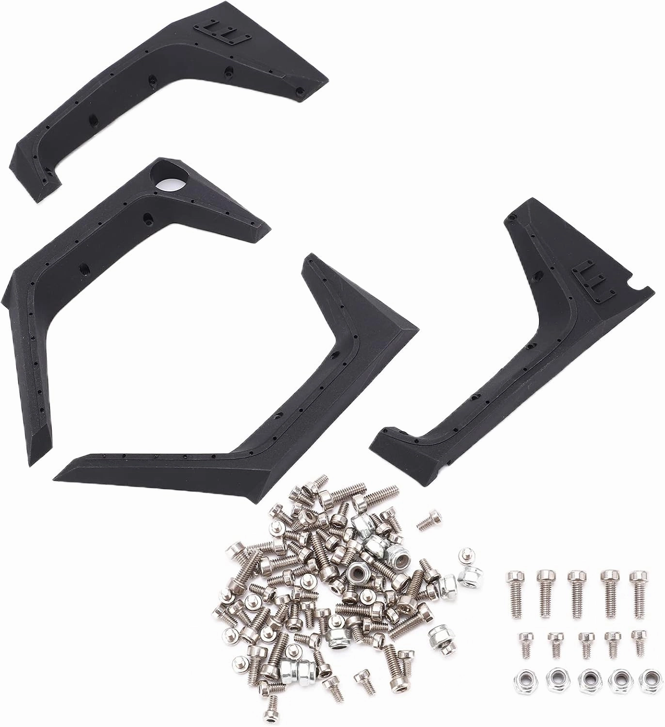 Racing DIY Wheel Eyebrow Plastic Sturdy Easy Installation Portable Racing Car Body Shell RC Crawler Car Compatible AXIAL SCX10 90046 AX103007 Shell Installation