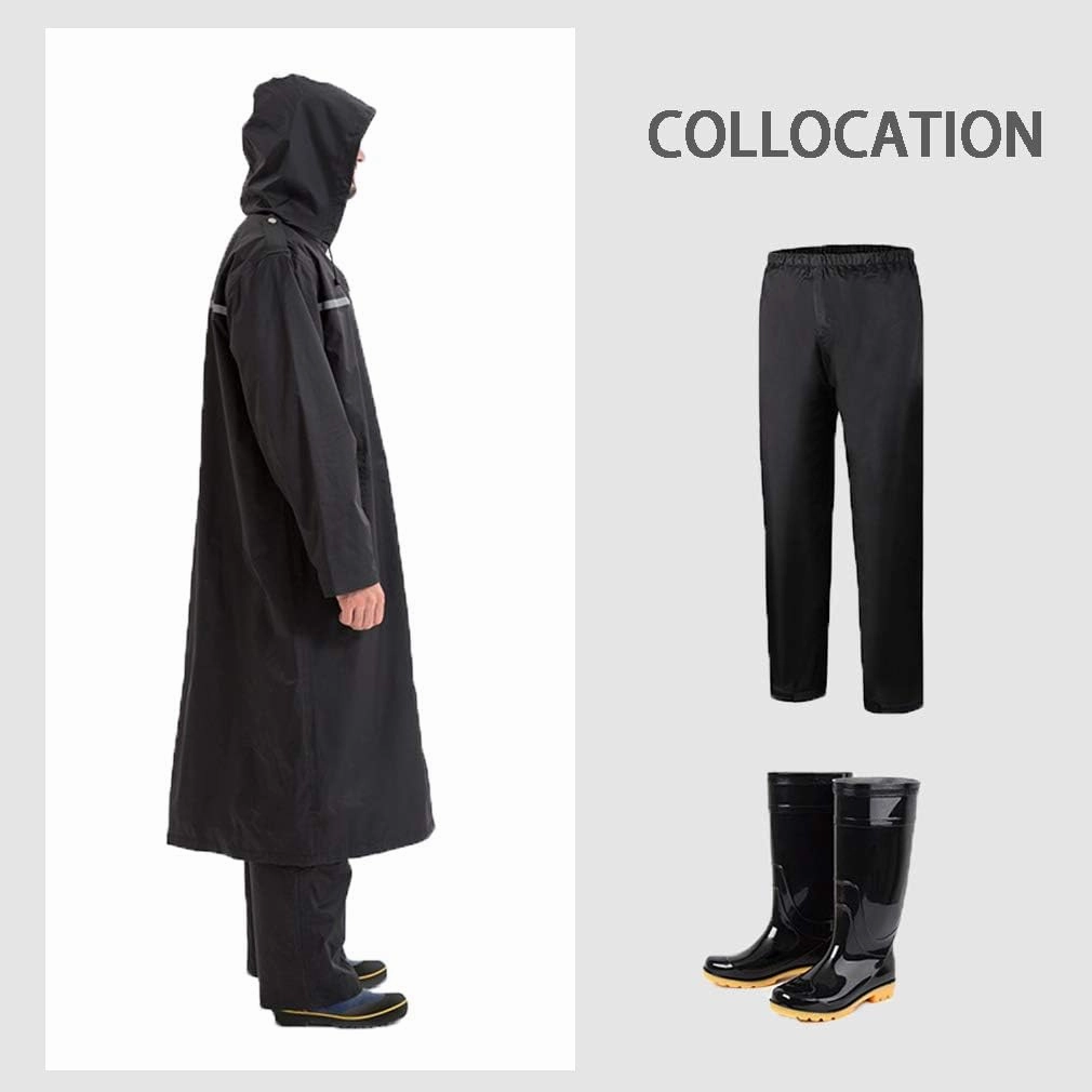 Rain Coats for Adults Rain Ponchos with Hoods Man Lightweight Raincoats Long Waterproof Jacket Windbreaker for Men Women