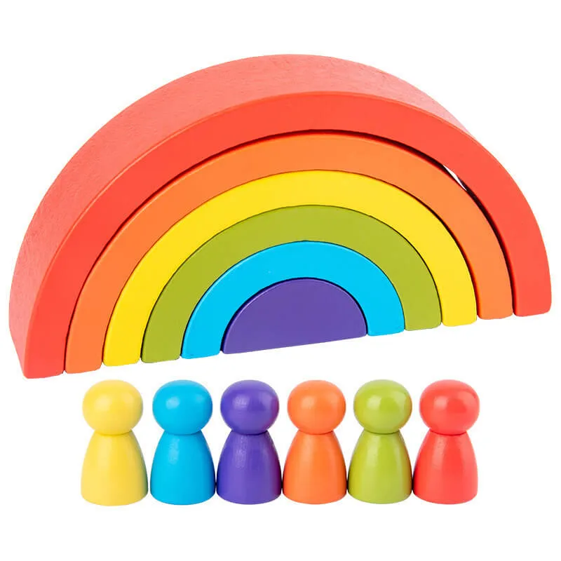 Rainbow Arched Building Blocks – Wooden Learning Toy