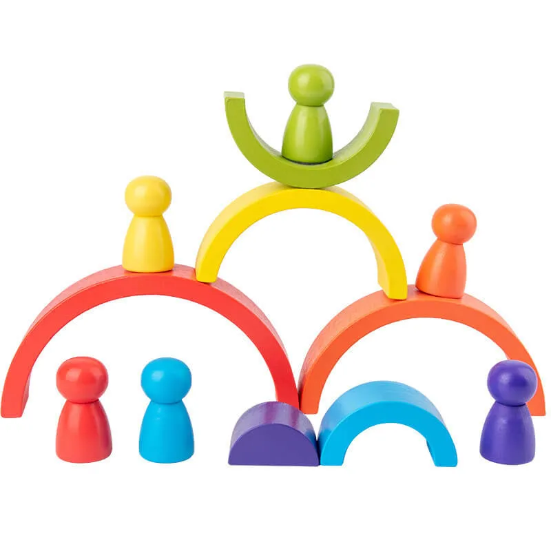 Rainbow Arched Building Blocks – Wooden Learning Toy