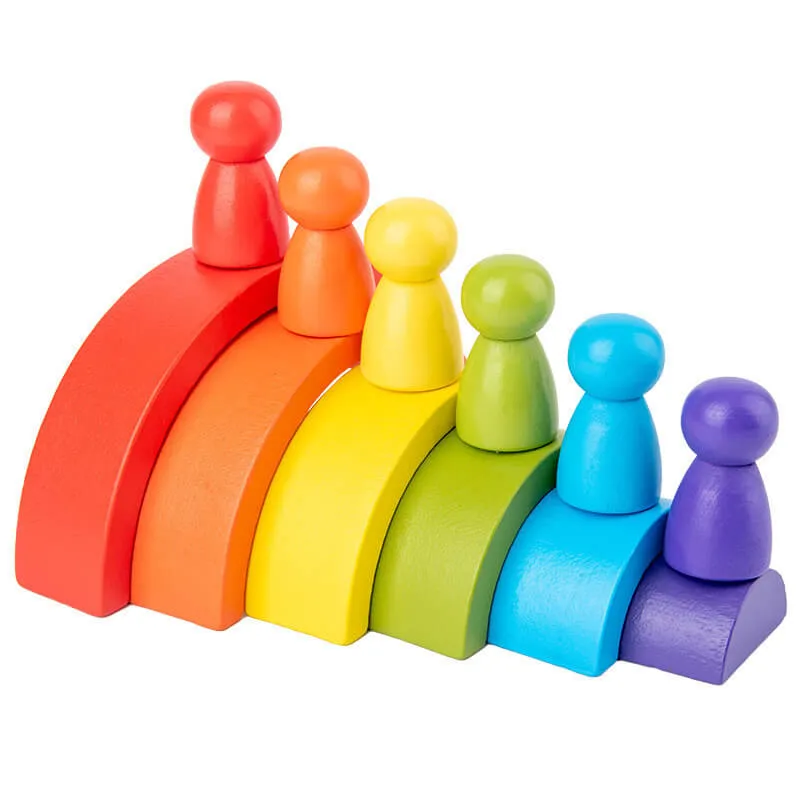 Rainbow Arched Building Blocks – Wooden Learning Toy