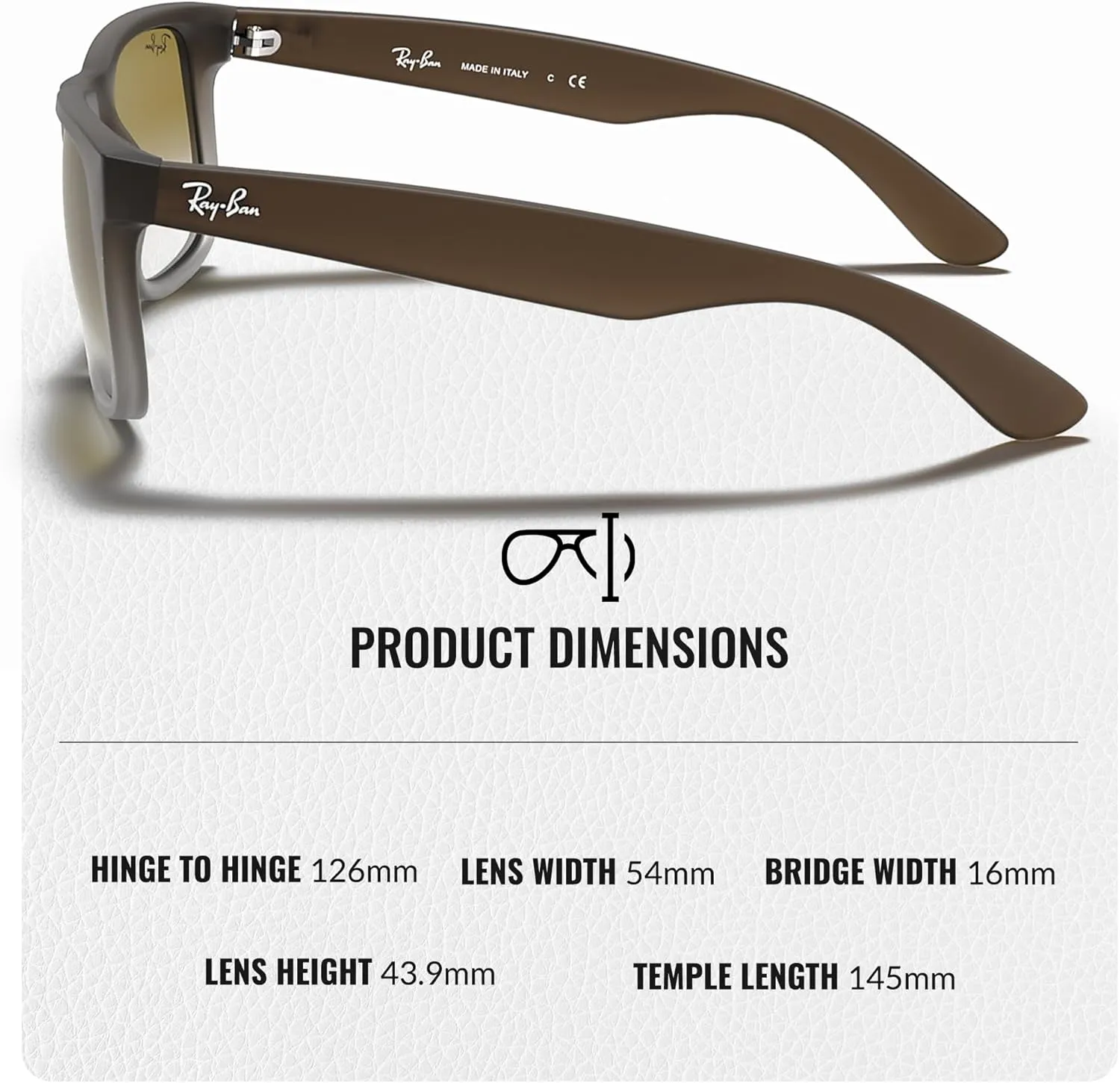 Ray-Ban RB4165 JUSTIN Classic Square Shape Sunglasses With Eyewear Kit Bundle - High Bridge Fit - Square Sunglasses