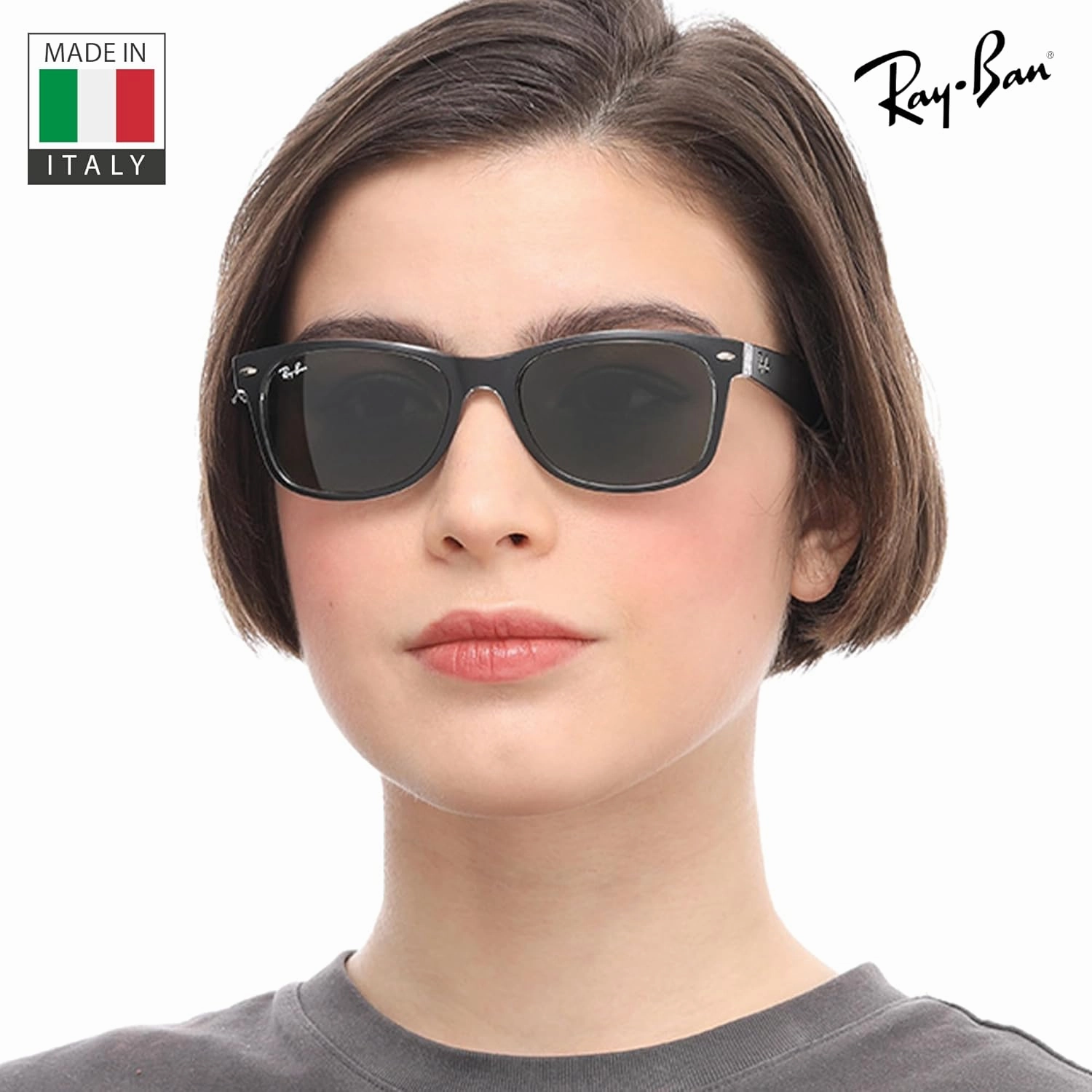Ray-Ban RB2132 NEW WAYFARER Classic Square Shape Sunglasses With Eyewear Kit Bundle - High Bridge Fit - Square Sunglasses