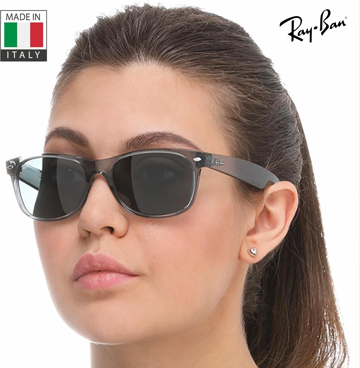 Ray-Ban RB2132 NEW WAYFARER Classic Square Shape Sunglasses With Eyewear Kit Bundle - High Bridge Fit - Square Sunglasses