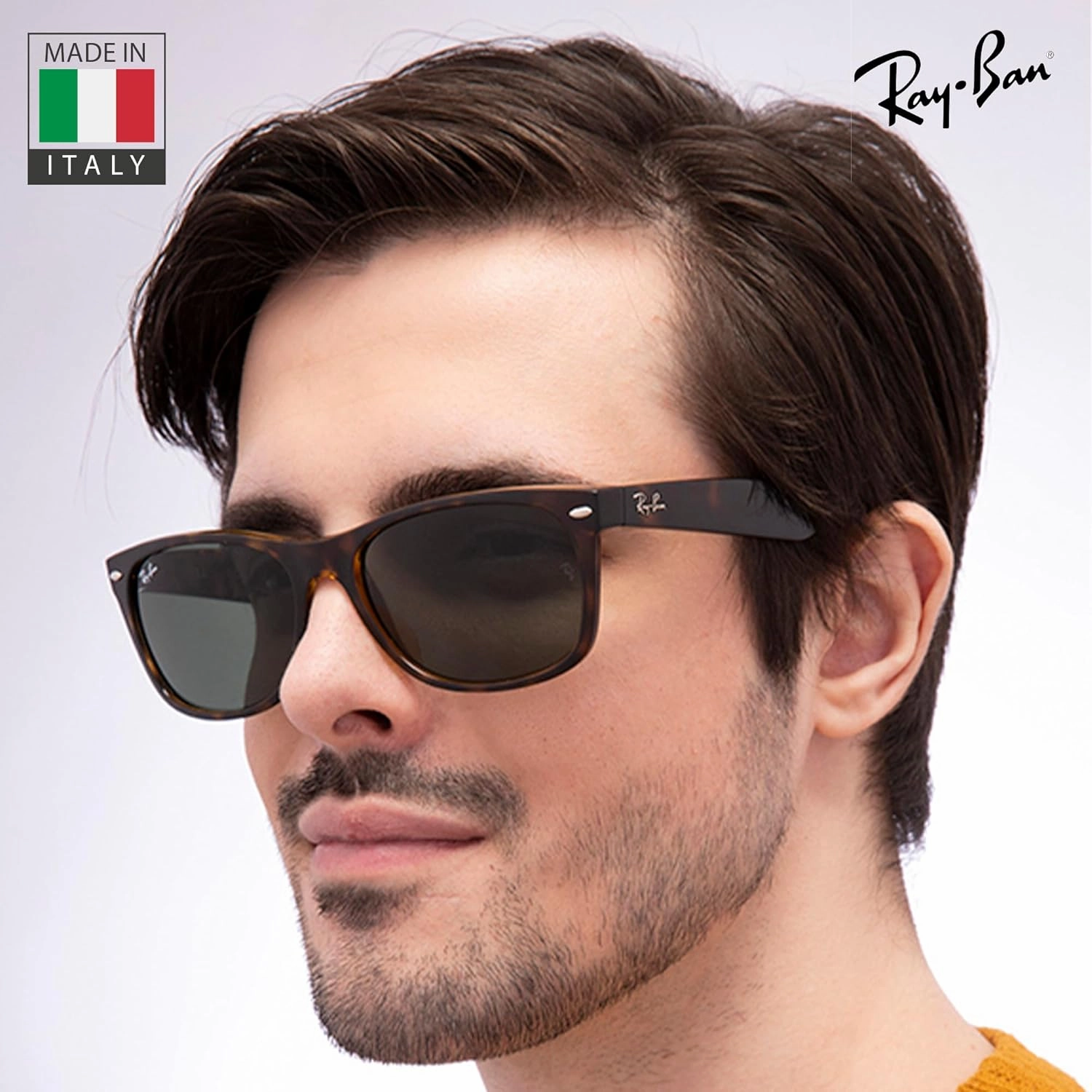 Ray-Ban RB2132 NEW WAYFARER Classic Square Shape Sunglasses With Eyewear Kit Bundle - High Bridge Fit - Square Sunglasses