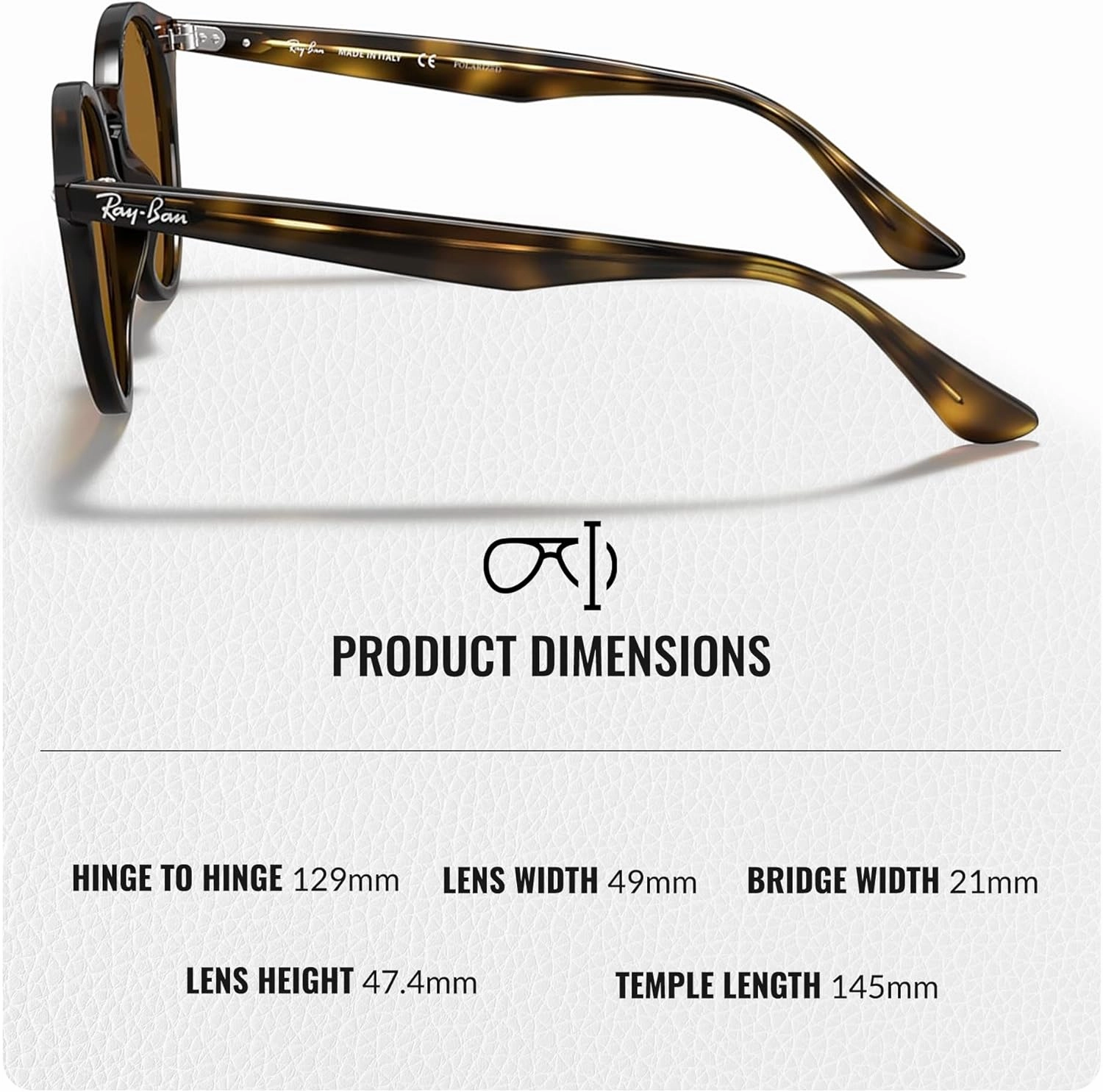 Ray-Ban RB2180 Round Shape Sunglasses for Men & Women With Eyewear Kit Bundle - Timeless Classic Sunglasses