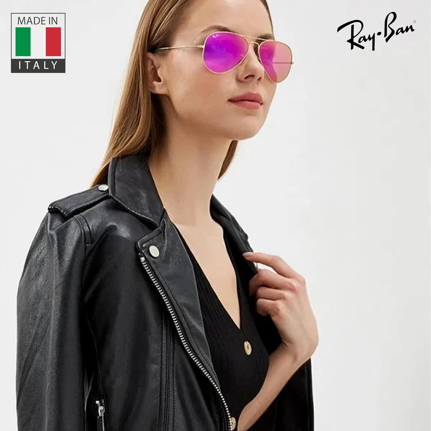 Ray-Ban RB3025 Classic Flash Lenses Aviator Shape Sunglasses With Eyewear Kit Bundle - Retro Sunglasses