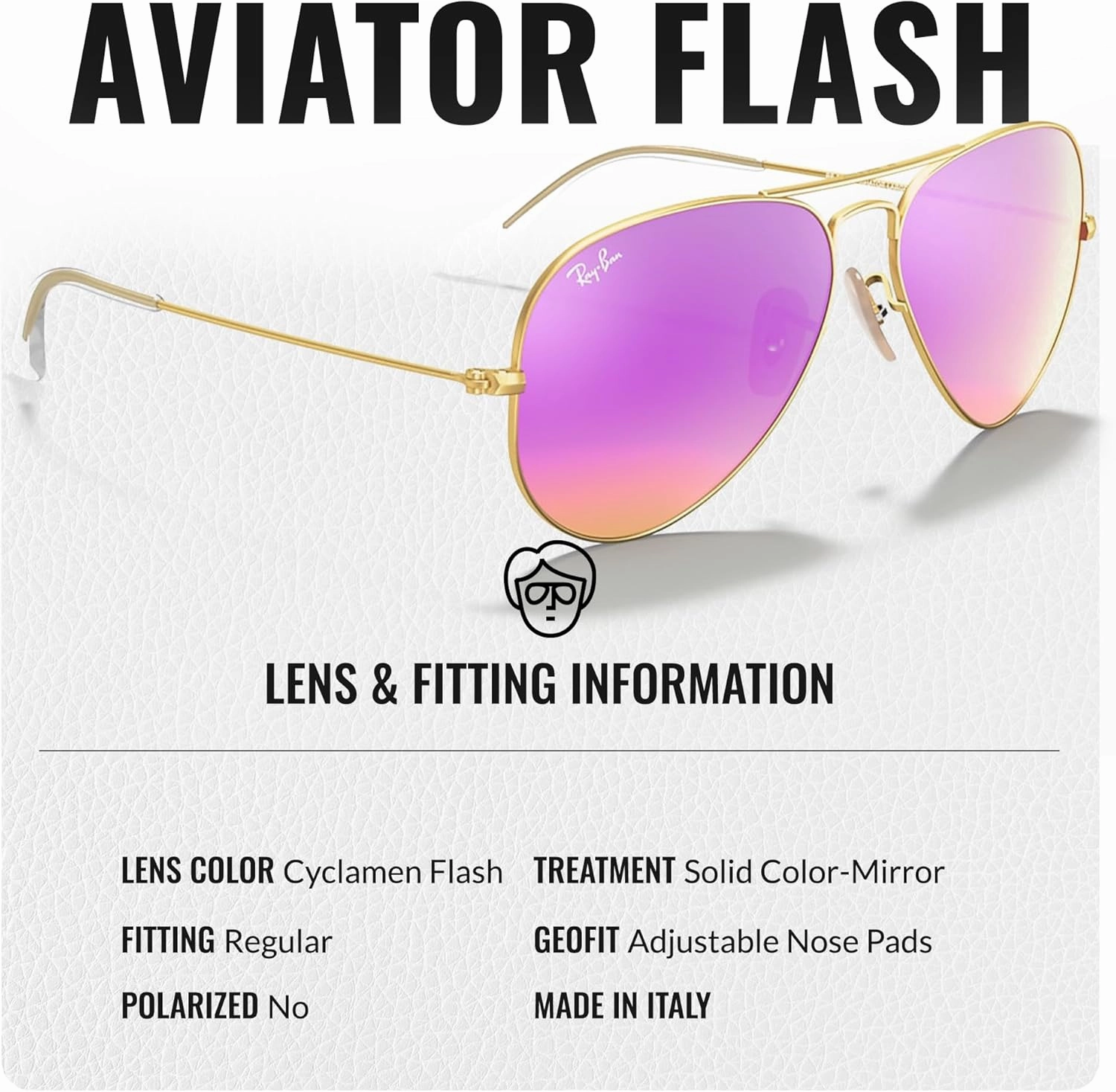Ray-Ban RB3025 Classic Flash Lenses Aviator Shape Sunglasses With Eyewear Kit Bundle - Retro Sunglasses