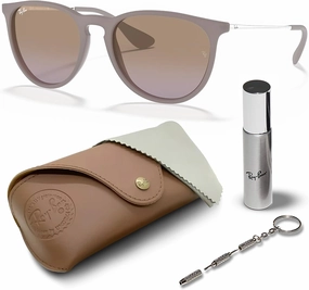 Ray-Ban RB4171 ERIKA Classic Phantos Shape Sunglasses With Eyewear Kit Bundle - High Bridge Fit - Retro Sunglasses