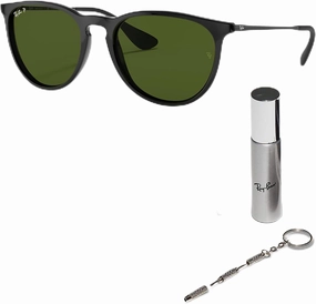 Ray-Ban RB4171 ERIKA Classic Phantos Shape Sunglasses With Eyewear Kit Bundle - High Bridge Fit - Retro Sunglasses