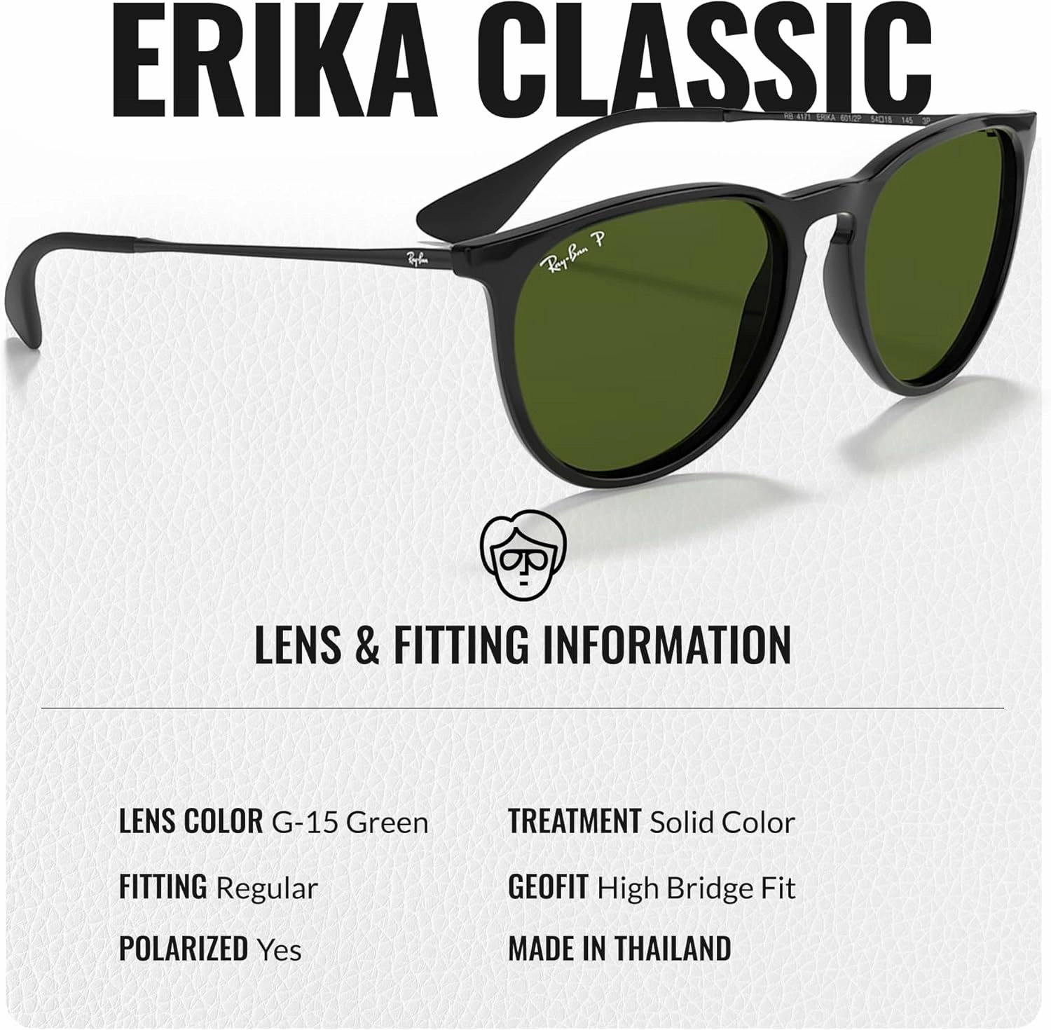 Ray-Ban RB4171 ERIKA Classic Phantos Shape Sunglasses With Eyewear Kit Bundle - High Bridge Fit - Retro Sunglasses