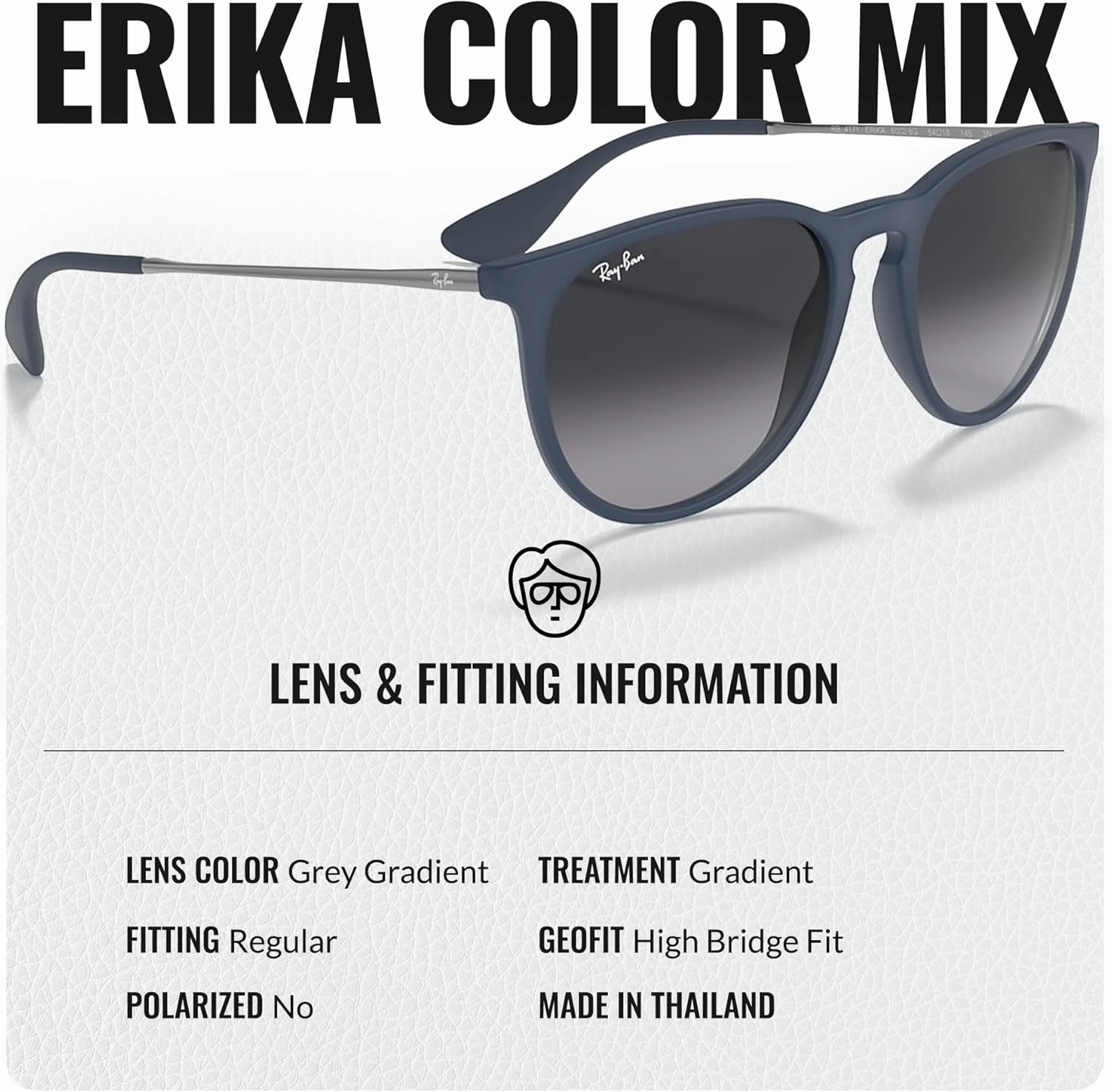Ray-Ban RB4171 ERIKA Classic Phantos Shape Sunglasses With Eyewear Kit Bundle - High Bridge Fit - Retro Sunglasses