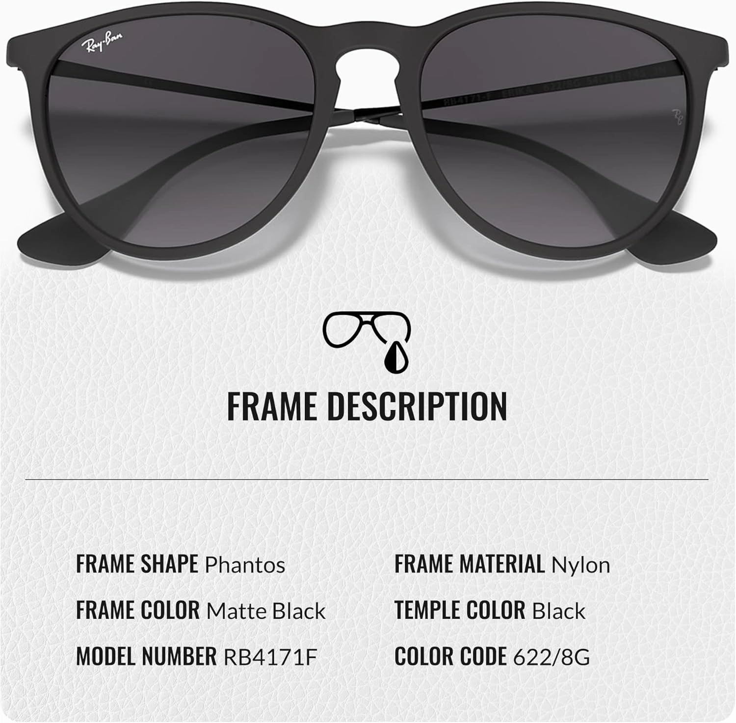 Ray-Ban RB4171 ERIKA Color Mix Phantos Shape Sunglasses With Eyewear Kit Bundle - High Bridge Fit - Retro Sunglasses