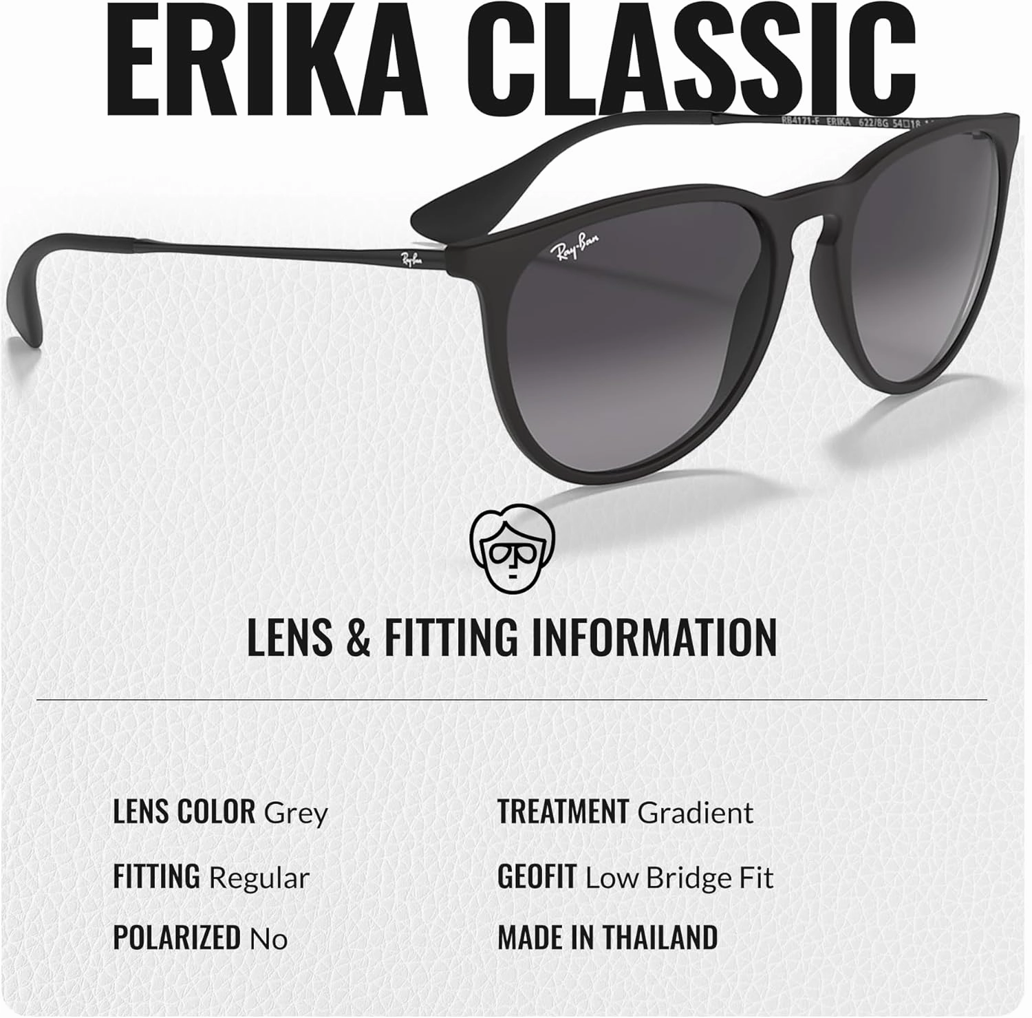 Ray-Ban RB4171 ERIKA Color Mix Phantos Shape Sunglasses With Eyewear Kit Bundle - High Bridge Fit - Retro Sunglasses