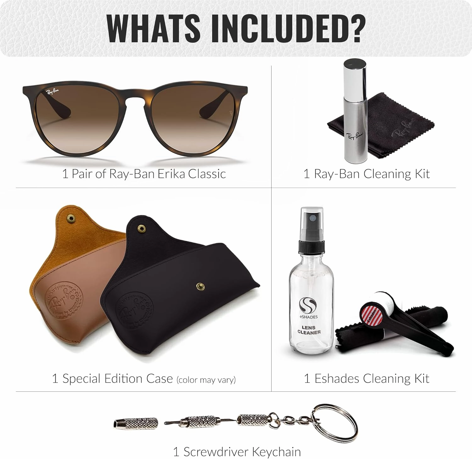 Ray-Ban RB4171 ERIKA Color Mix Phantos Shape Sunglasses With Eyewear Kit Bundle - High Bridge Fit - Retro Sunglasses