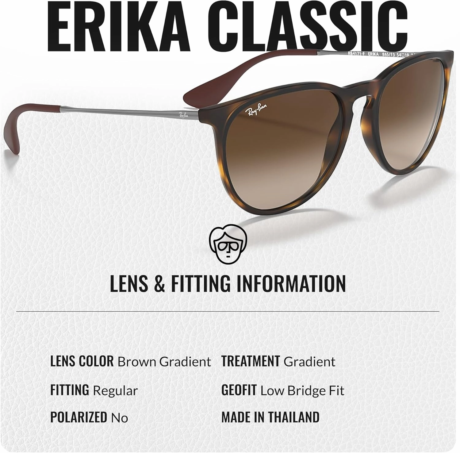 Ray-Ban RB4171 ERIKA Color Mix Phantos Shape Sunglasses With Eyewear Kit Bundle - High Bridge Fit - Retro Sunglasses