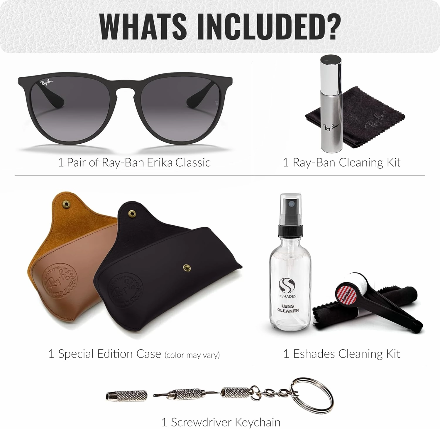 Ray-Ban RB4171 ERIKA Color Mix Phantos Shape Sunglasses With Eyewear Kit Bundle - High Bridge Fit - Retro Sunglasses