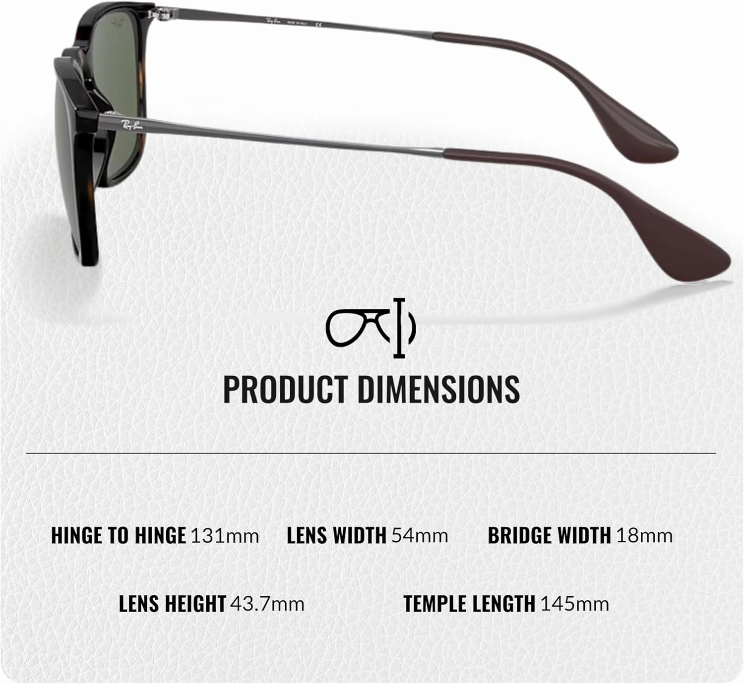 Ray-Ban RB4187 CHRIS Square Shape Sunglasses With Eyewear Kit Bundle - High Bridge Fit - Square Sunglasses