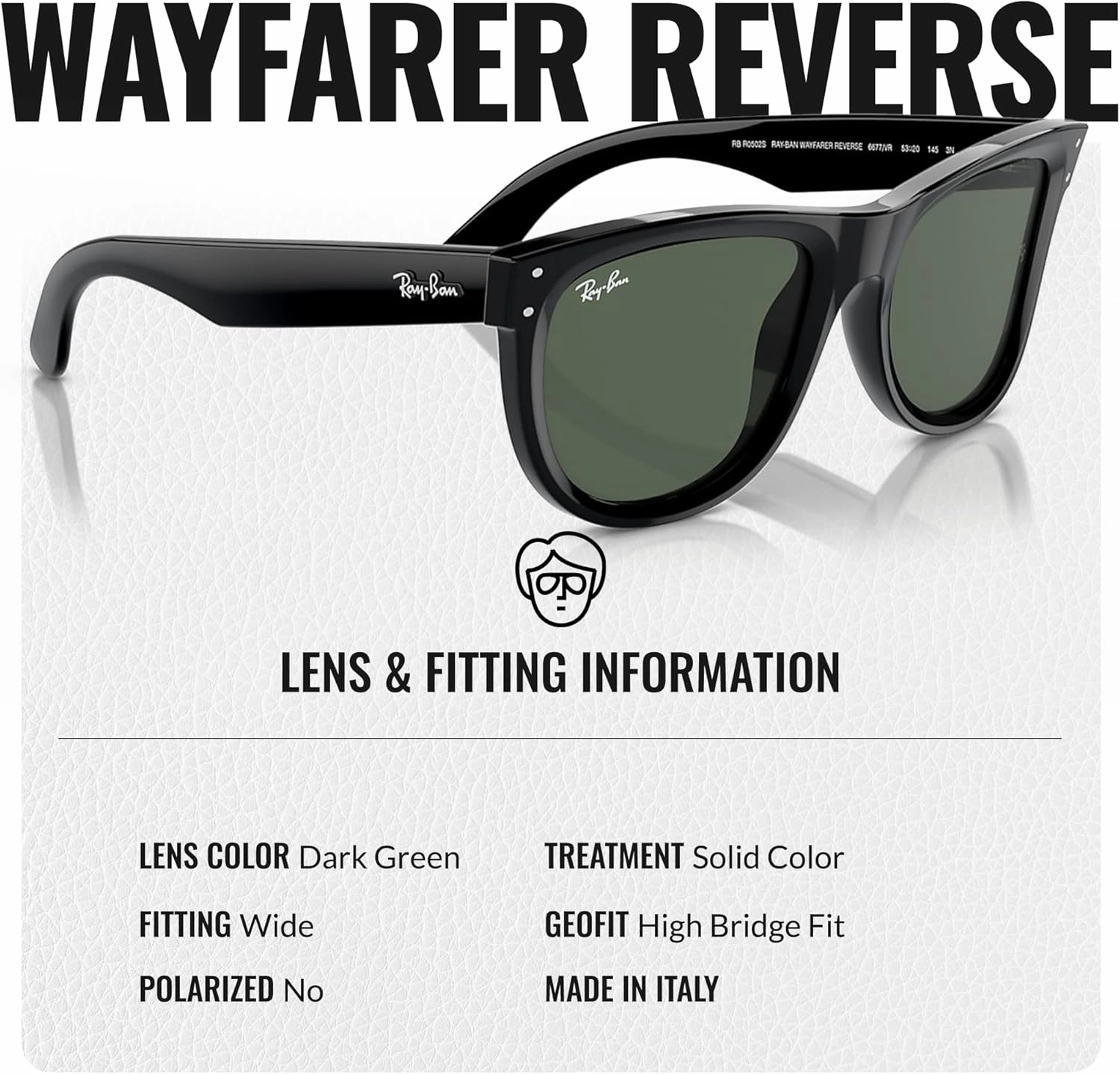 Ray-Ban RBR0502S Boyfriend Reverse Square Non-Polarized Sunglasses for Men & Women With Eyewear Kit Bundle - Classic Lenses
