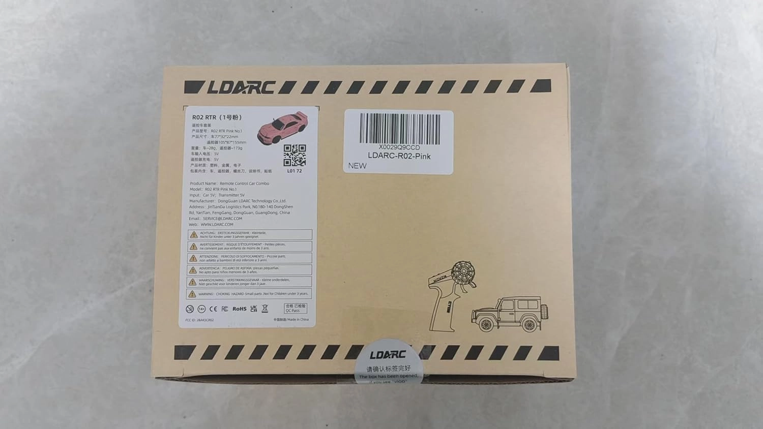 RC Car LDARC 1/64 Scale Mini Remote Control Cars, 2.4GHz Micro Racing Desktop Remote Control Cars, with LED Lights and Portable Handbag, Suitable for Adult and Children's Toy Car Gifts(R02-Pink)