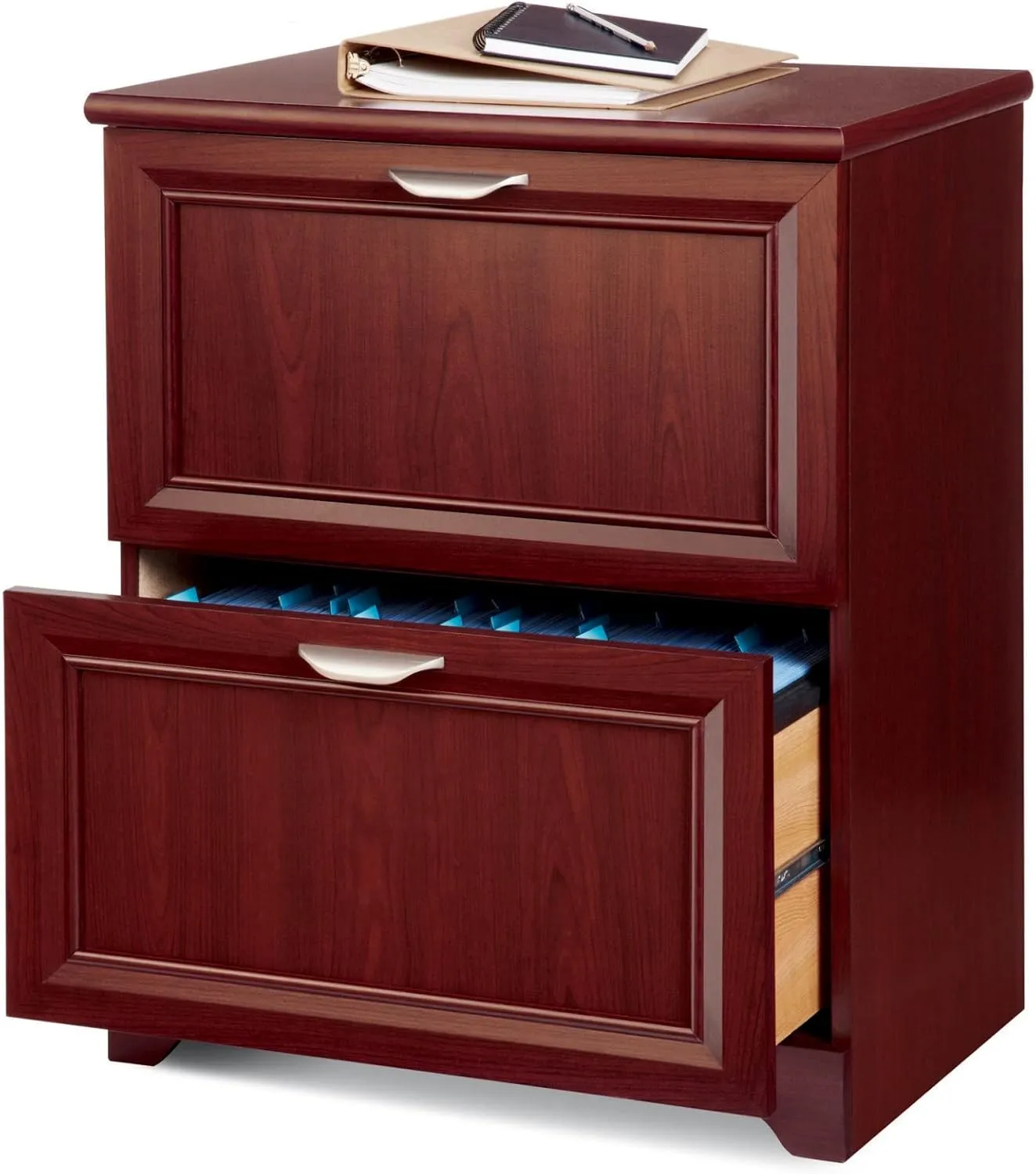 Realspace® Magellan 23-1/2"W x 16-9/16"D Lateral 2-Drawer File Cabinet, Classic Cherry