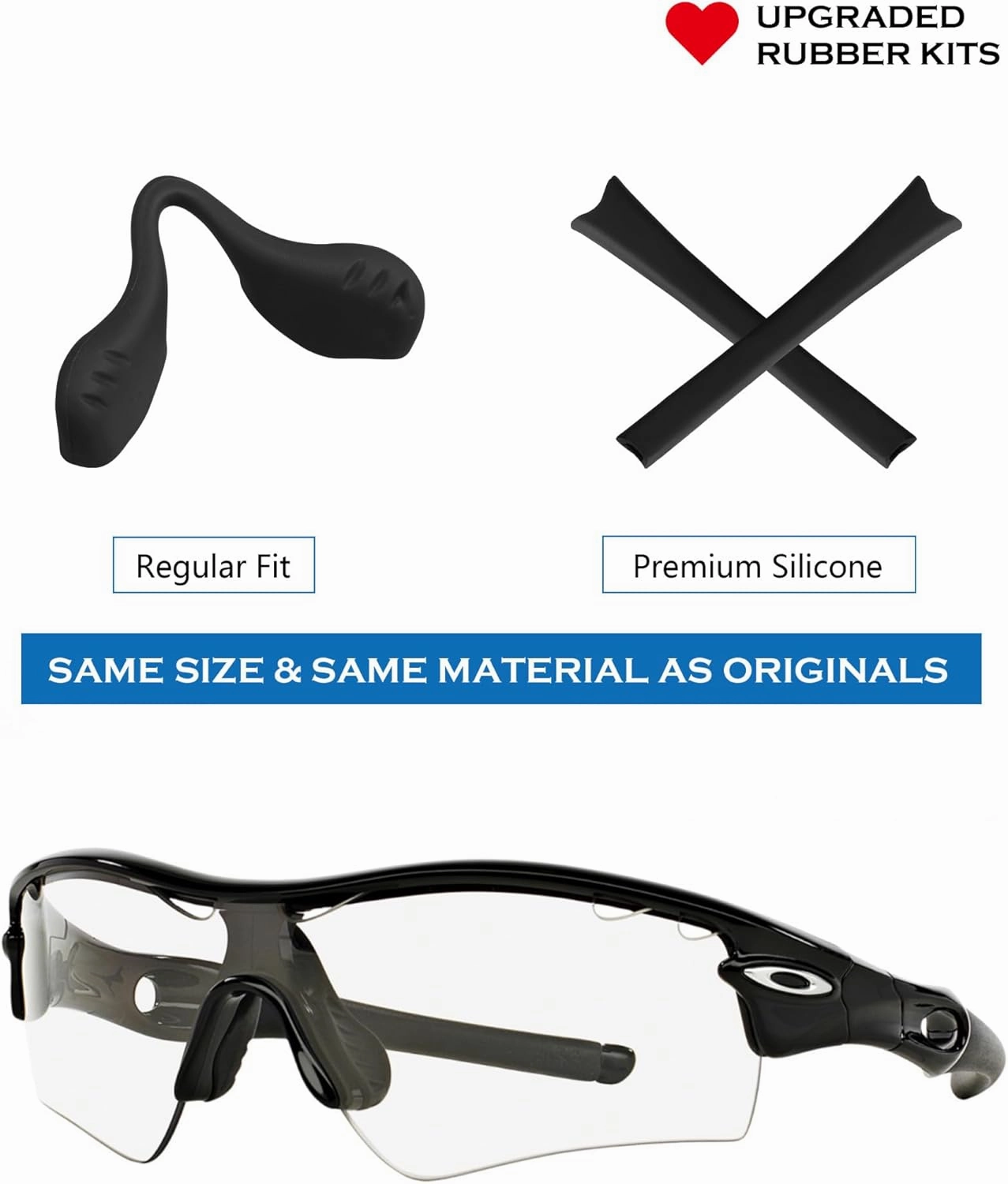 Replacement Earsocks & Nosepieces Rubber Kits for Oakley Radar Path | Pitch | Range | Edge