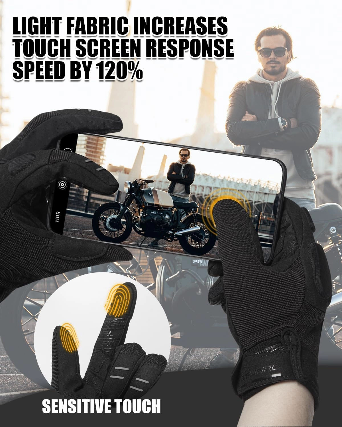 RIGWARL Comfortable Mountain Bike Motorcycle Gloves Women and Men with Touchscreen Fingers for Riding ATV MTB Drit Bike…