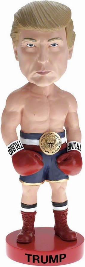 Royal Bobbles Donald Trump Boxer Never Surrender, 45th President of The United States - Knuckleheads Political Satire Collection – 7.9 Inches Tall – Collectible Bobblehead Statue