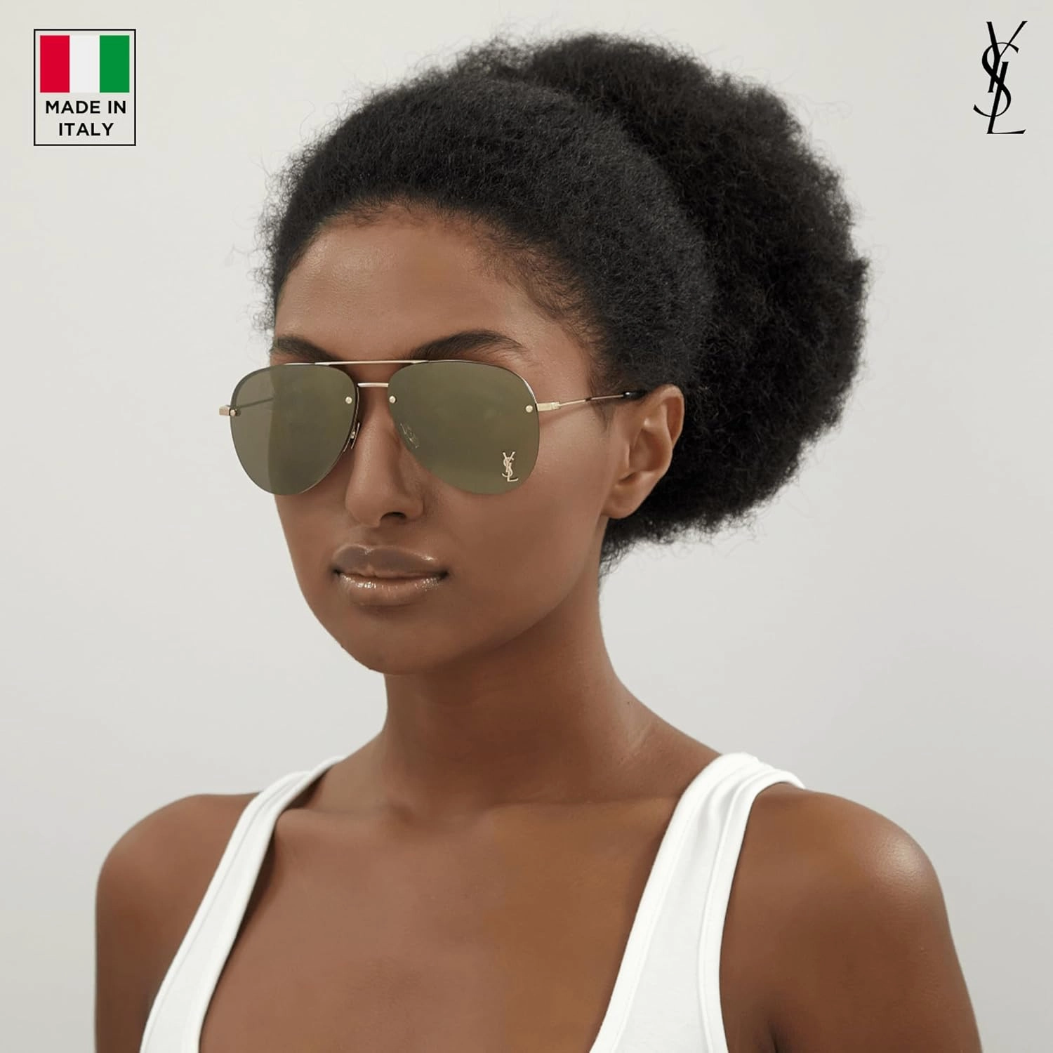 SAINT LAURENT SL CLASSIC 11 M Pilot shape Sunglasses   Bundle with eSHADES Luxury Eyewear Kit