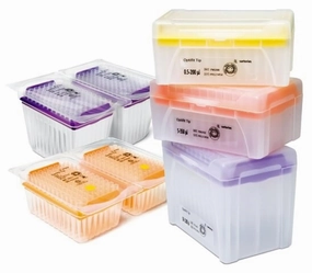 Sartorius 791211 Polypropylene Optifit Extended Pipette Tip, Single Tray, Sterile, Purple, 50-1200µl Volume Range, 90mm Length (Case of 960)