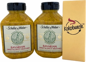 Schaller & Weber Bavarian Sweet And Spicy Mustard Complement Sauce Bundled With Kokobunch Kit 2 PACK