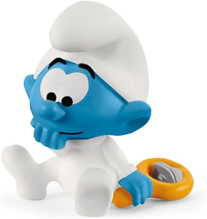 Schleich Smurfs, Collectible Retro Cartoon Toys for Boys and Girls, Baby Smurf Toy Figurine, Ages 3 