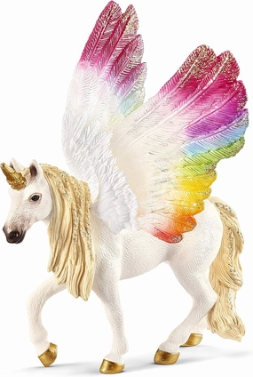 Schleich bayala Animal Figurine, Unicorn Toys for Girls and Boys 5-12 years old, Winged Rainbow Unicorn