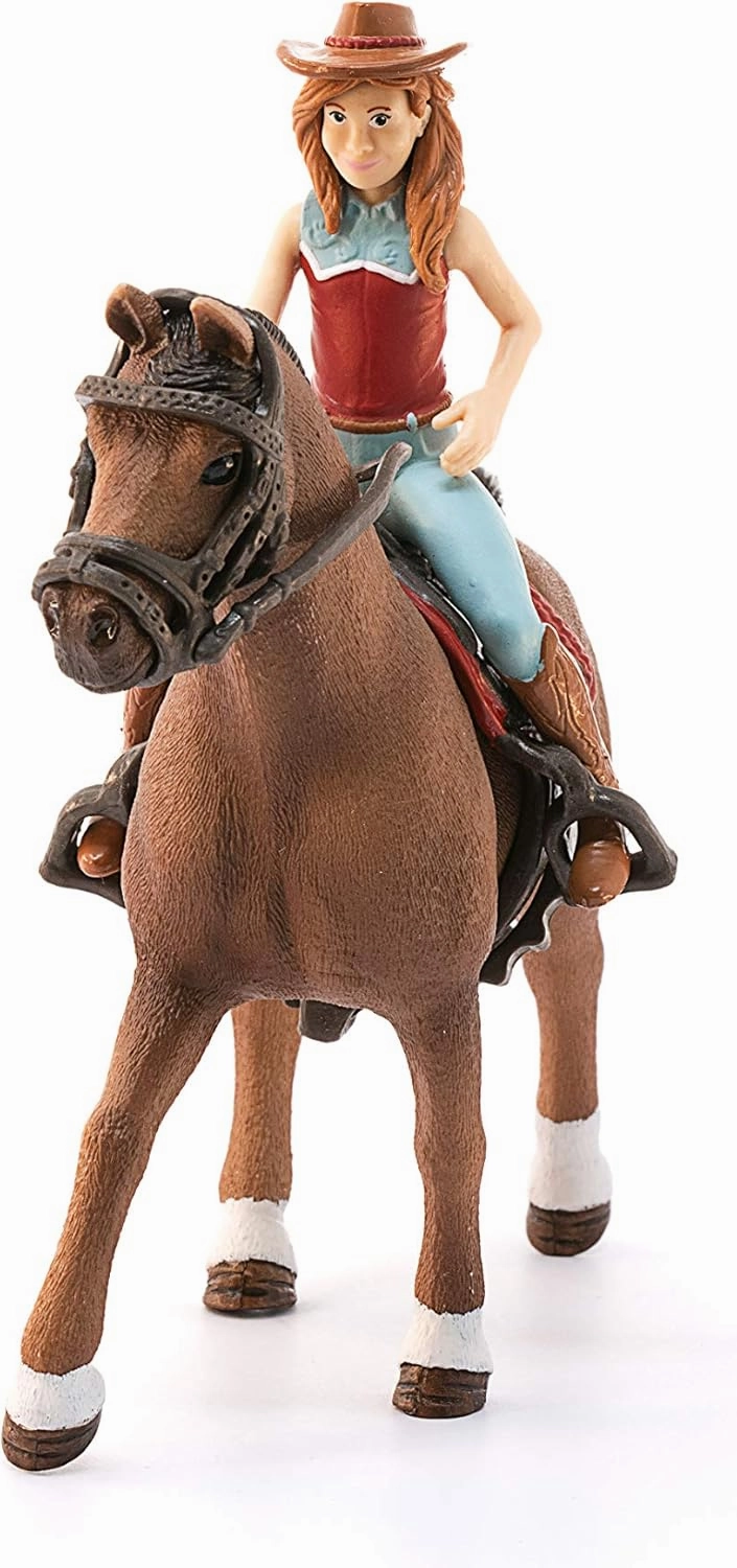 Schleich Horse Club, 4-Piece Playset, Horse Toys for Girls and Boys 5-12 years old Hannah and Cayenne