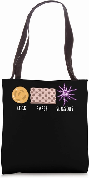 Science Rock Paper Scissors Microorganisms Microbiologist Id Tote Bag