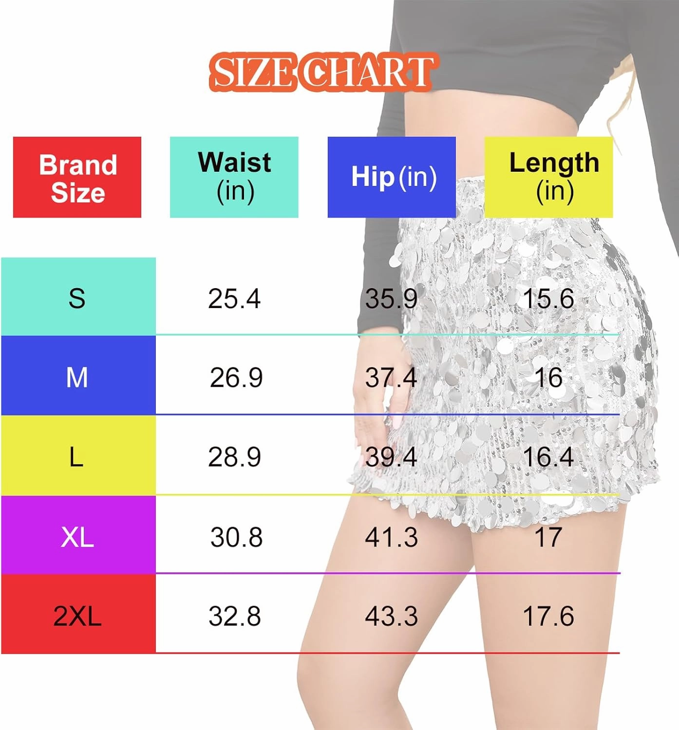 Sequin Skirt for Women Stretchy Bodycon Mini Skirts Sexy Sparkly Skirt Glitter Shiny Skirt Night Out Party