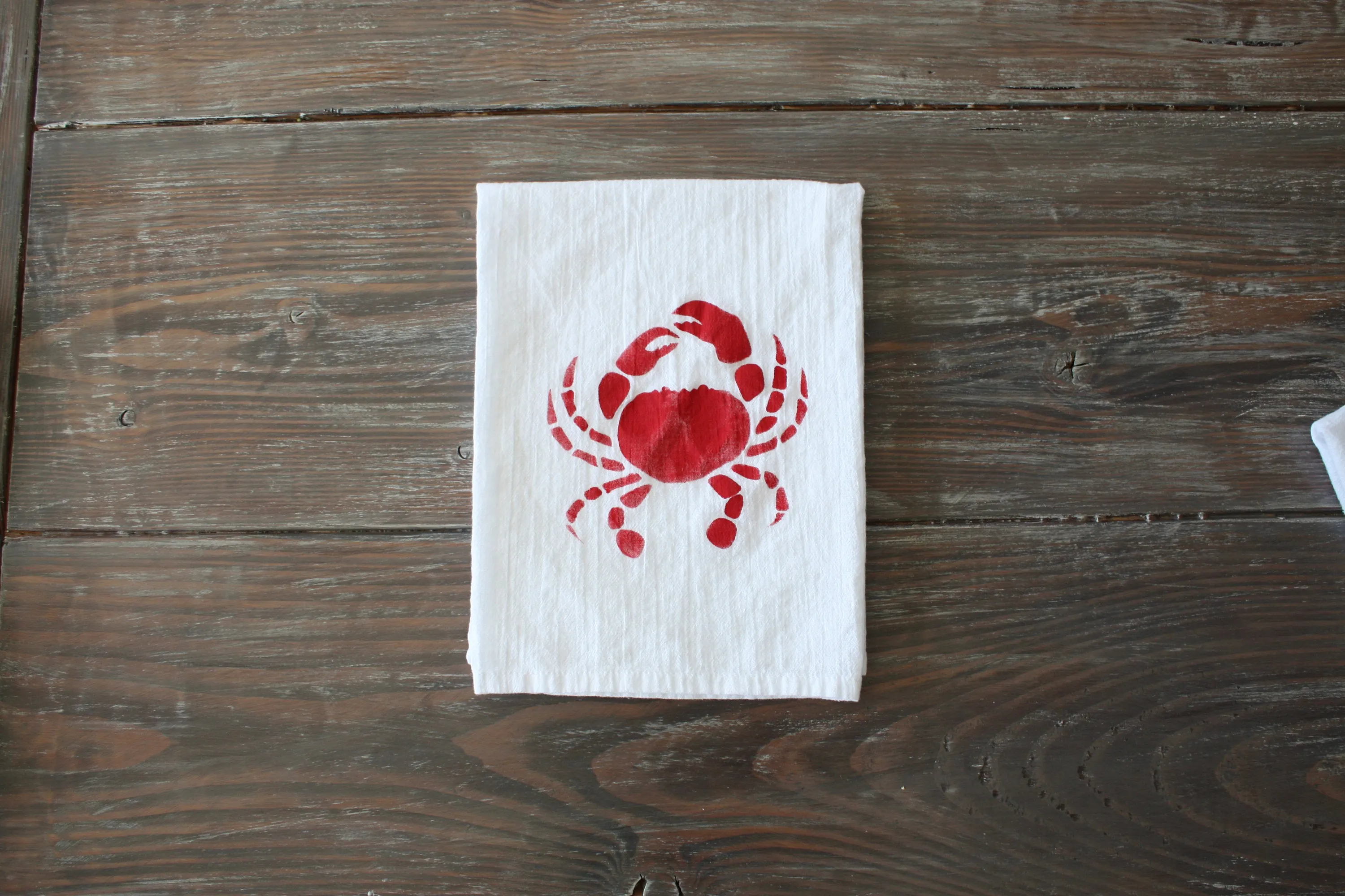 Set of 4 Nautical themed flour sack kitchen towels | gift idea | dish towels | beachy home accessories | tea towels | kitchen decor