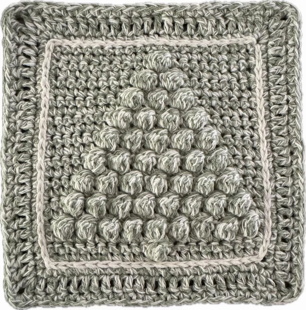Set of 2 Hand Crocheted Washcloths Dishcloths, Face Cloth - 100% Cotton - GREAT GIFT - Handmade in the USA (Christmas Tree Dishcloth/Hot Pad Set)