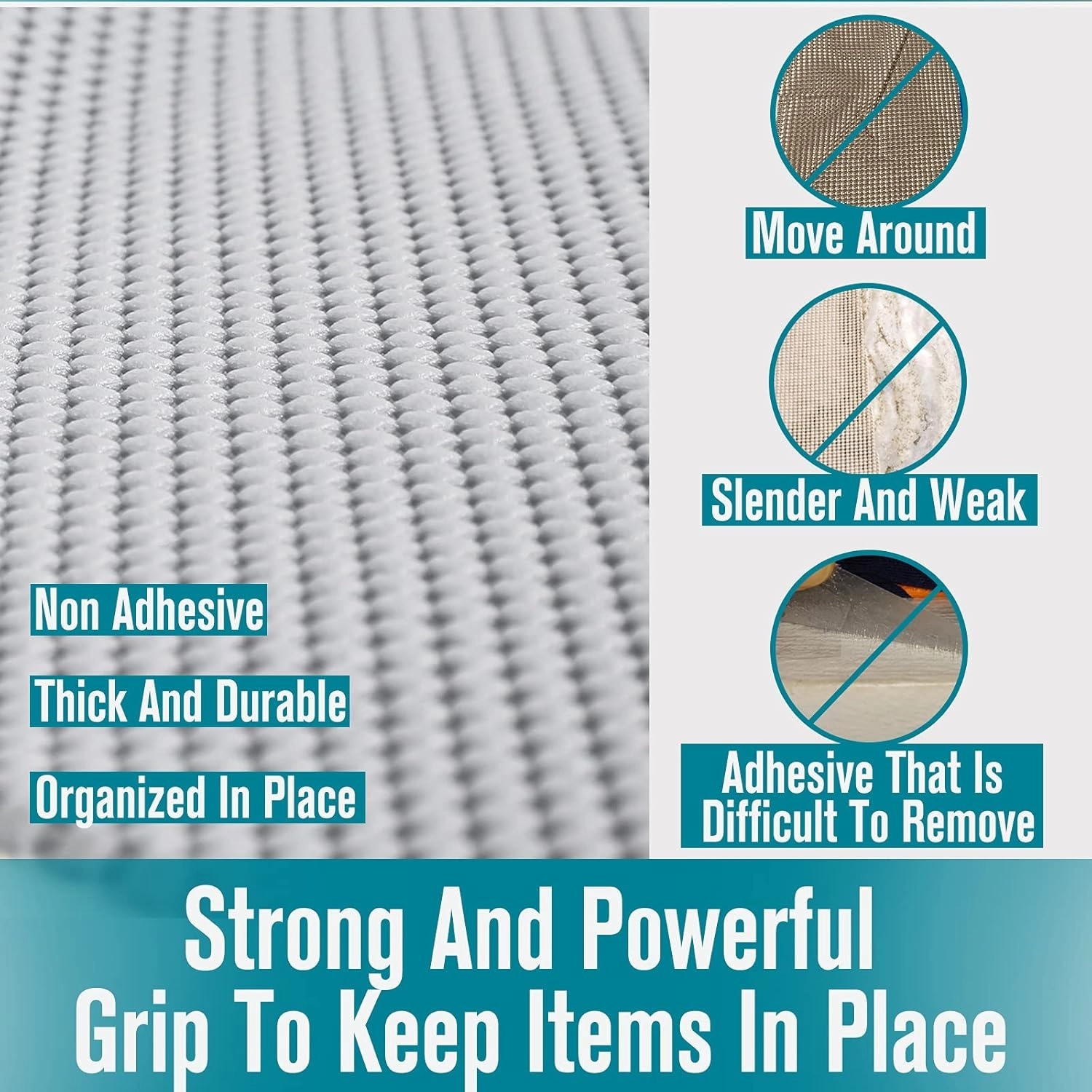 Shelf Drawer Liner Non-Adhesive Non Slip Durable Strong Long Size 12 in X 20ft for Drawers, Shelves, Cabinets, Storage, Kitchen and Desks, Beige