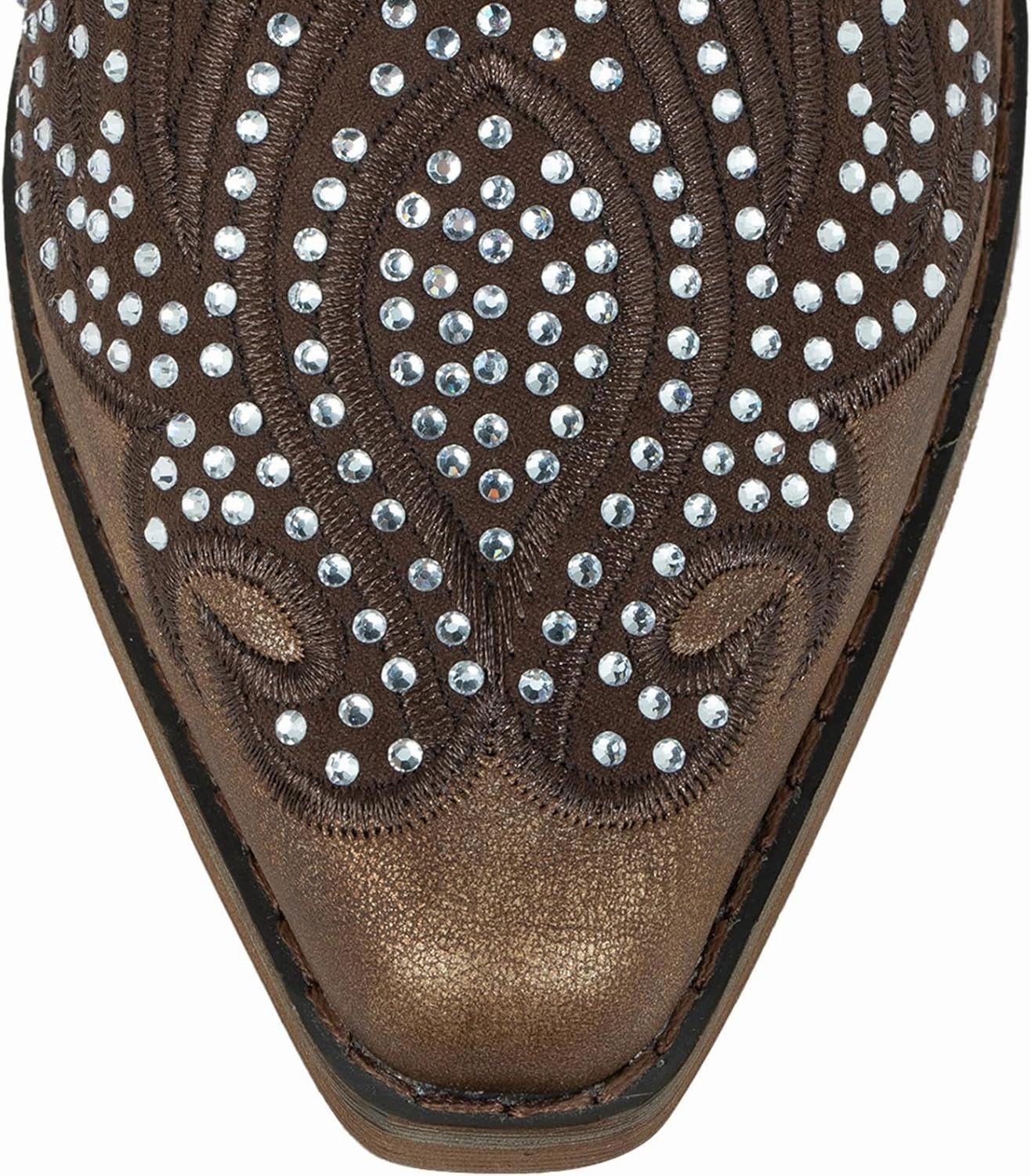 SheSole Women's Rhinestone Cowgirl Boots Sparkly Black Cowboy Boots Diamond Upper Bling Glitter for Party Wedding