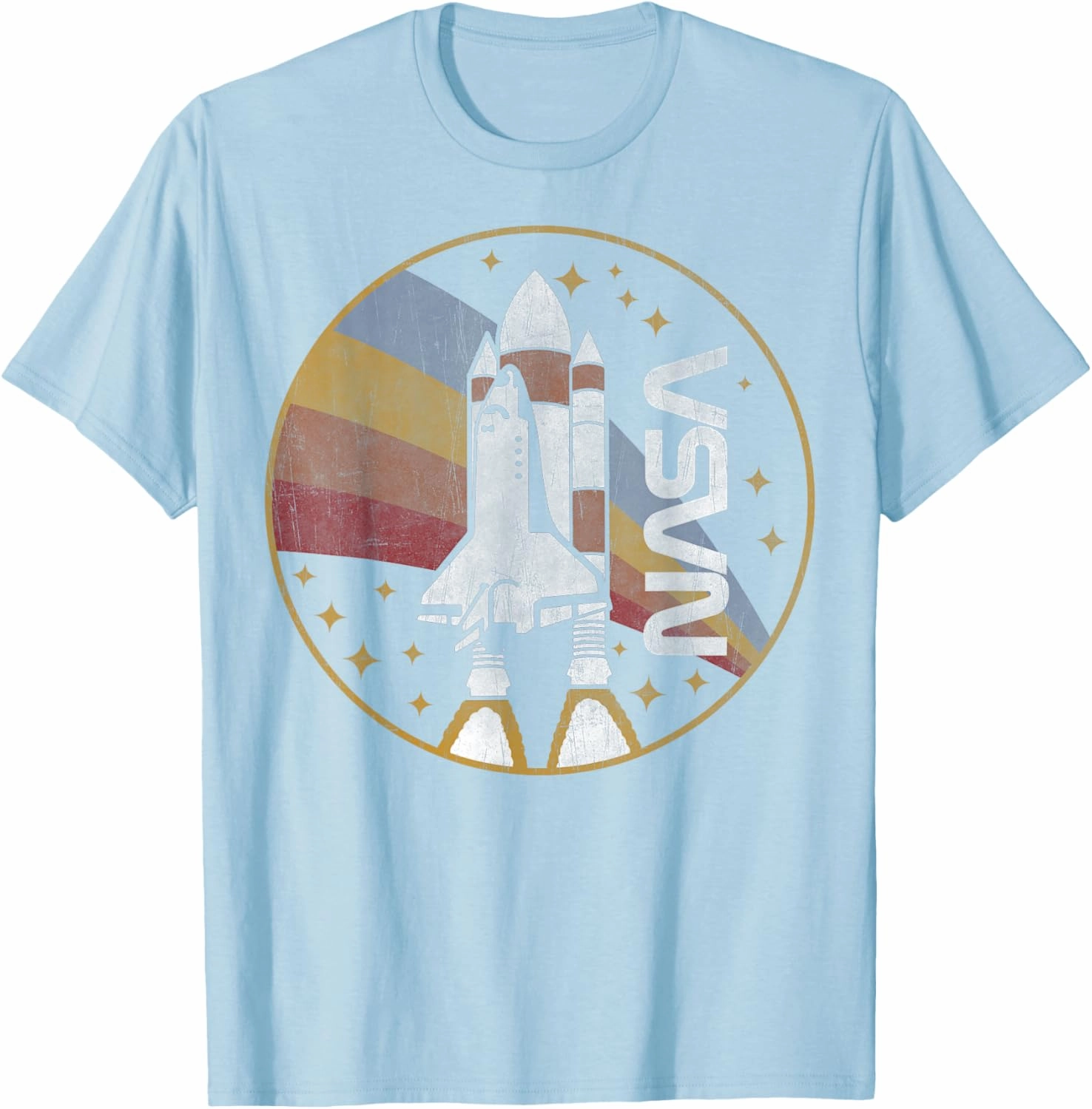 Shuttle Launch With Rainbow C1 T-Shirt