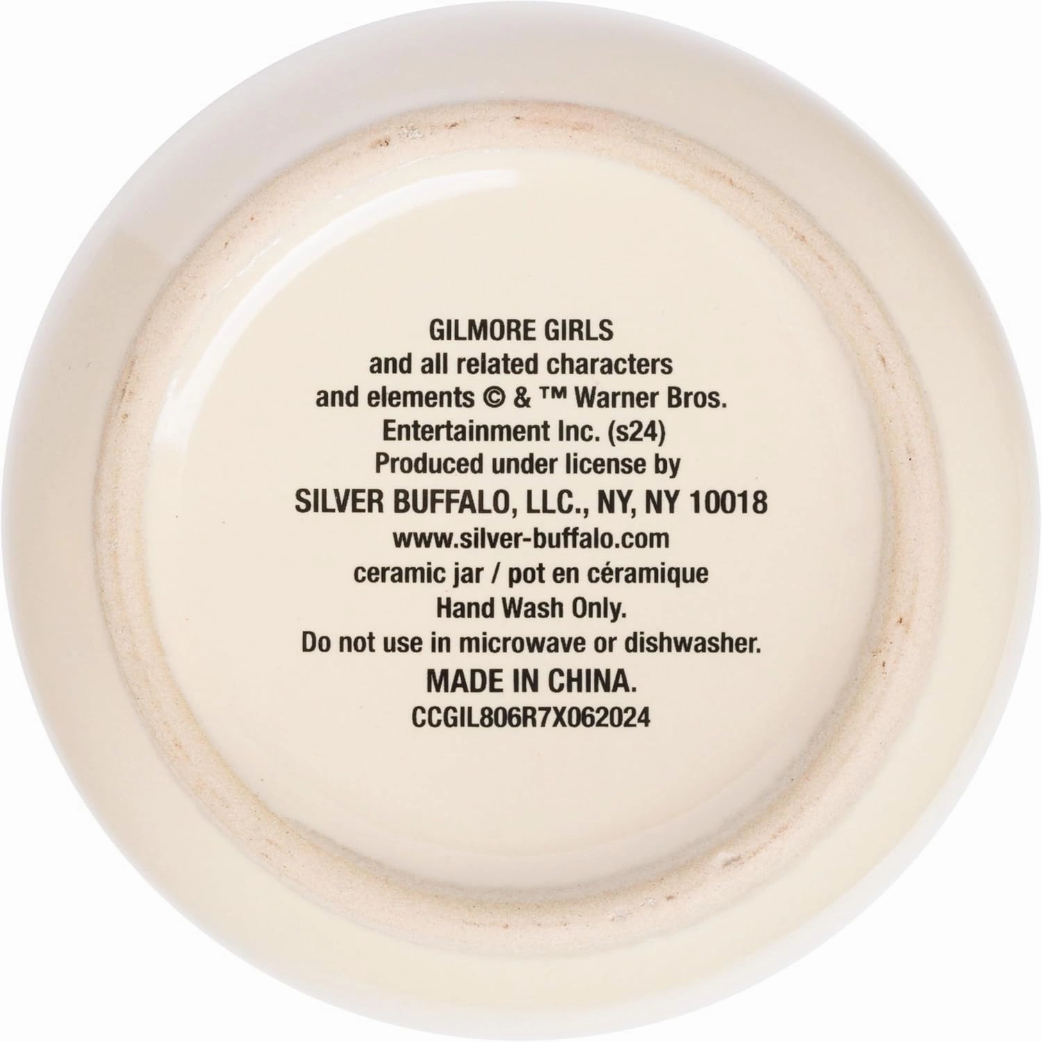 Silver Buffalo Gilmore Girls Luke's Cafe Logo Ceramic Cookie Snack Candy Jar with Airtight Bamboo Lid (Small)