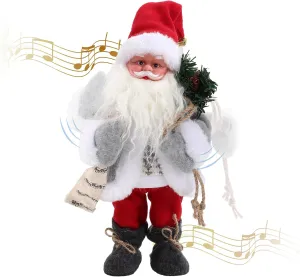 Singing Christmas Music Animated Santa Claus Figure, Electric Santa Indoor Home Holiday Decoration