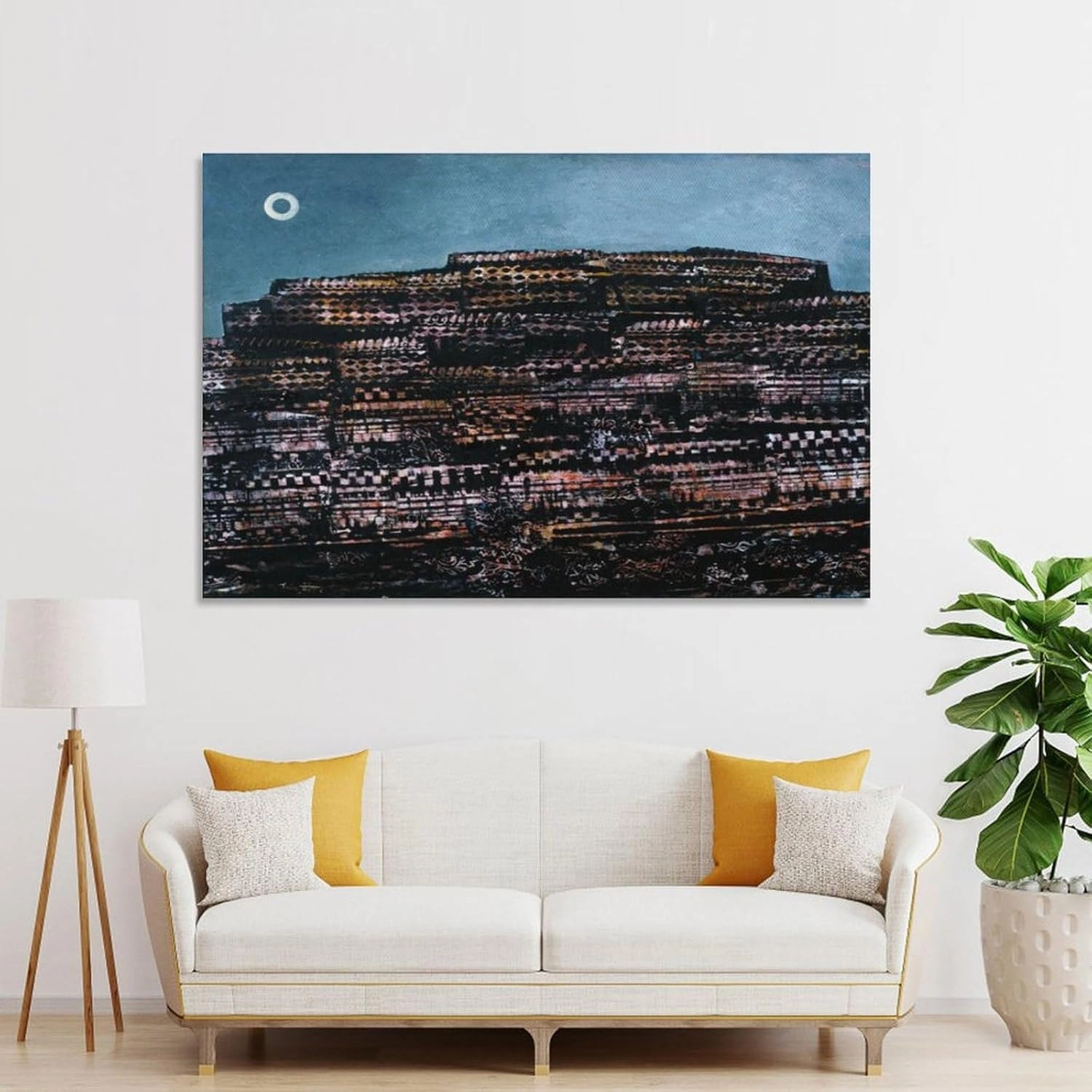 SINUJE Artist Max Ernst The Entire City ​Painting Poster Canvas Wall Art Print For Room Aesthetic And Decor Poster For Bedroom Office Home Dorm Kitchen Bathroom Decor08x12inch(20x30cm)