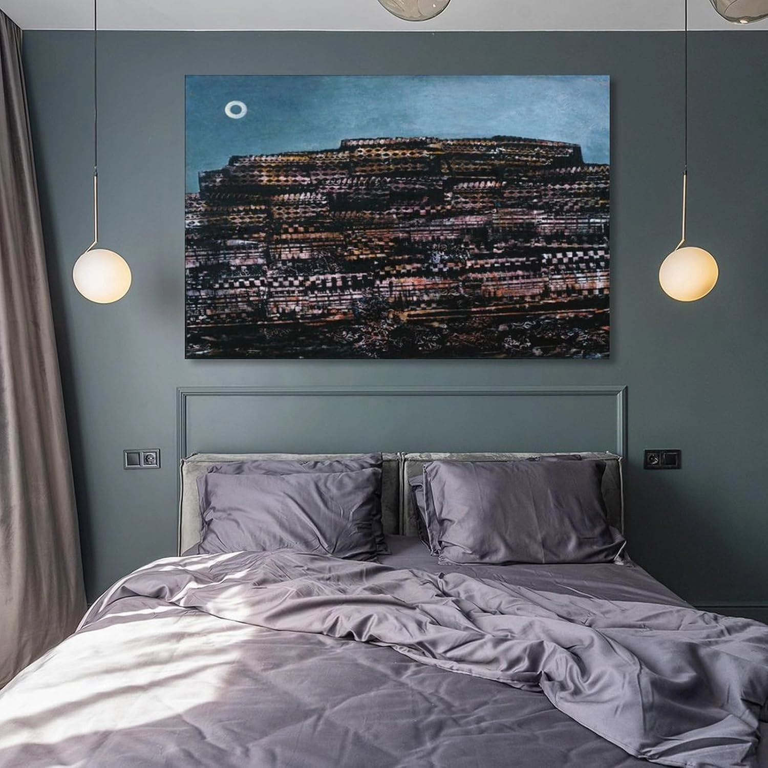 SINUJE Artist Max Ernst The Entire City ​Painting Poster Canvas Wall Art Print For Room Aesthetic And Decor Poster For Bedroom Office Home Dorm Kitchen Bathroom Decor08x12inch(20x30cm)