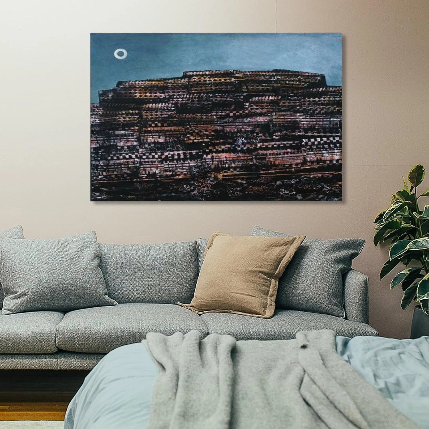 SINUJE Artist Max Ernst The Entire City ​Painting Poster Canvas Wall Art Print For Room Aesthetic And Decor Poster For Bedroom Office Home Dorm Kitchen Bathroom Decor08x12inch(20x30cm)