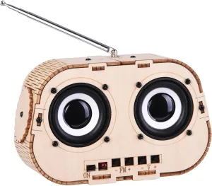 SIRPERICE Science Kits for Kids Large Size, Building Your Own DIY Radio Kit, 3D Puzzle Kits for Kids, STEM Project Gifts for Teen Girls Boys 8-12 12-14 (Classic Wood)